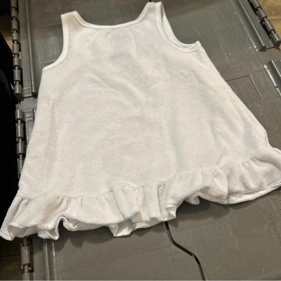 OP White Ruffle Hem Kids Tank Top - Picture 2 of 3
